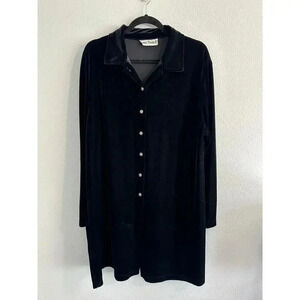 Vintage VTG Ronnie Nicole II Velvet Button Tunic Dress please see measurements